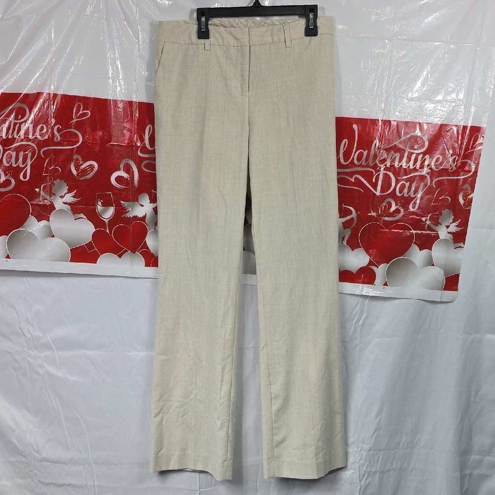 Isaac Mizrahi Elegant Cream Pin Stripped Women'a Size 2 (W508) Business Pants